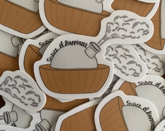 Diffuser, Source of Happiness, Essential Oil, Sticker, Laptop Sticker, Water Bottle Sticker, 1.92”x1.39”