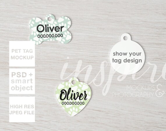 Download Pet Tags Mockup Psd Smart Object Nordic - Free T-shirt Mockups Template