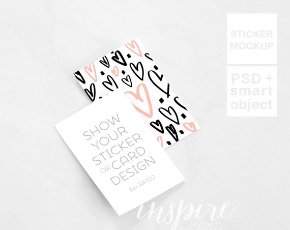 Download Free Double Rectangle Stickers Mockup Nordic Styled Stock ...