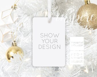Download Aluminium Vertical Rectangle Ornament Xmas Mockup Christmas Styled Stock Image Add Your Image Show Your Design Sublimation Template Best Free Psd Mockups PSD Mockup Templates