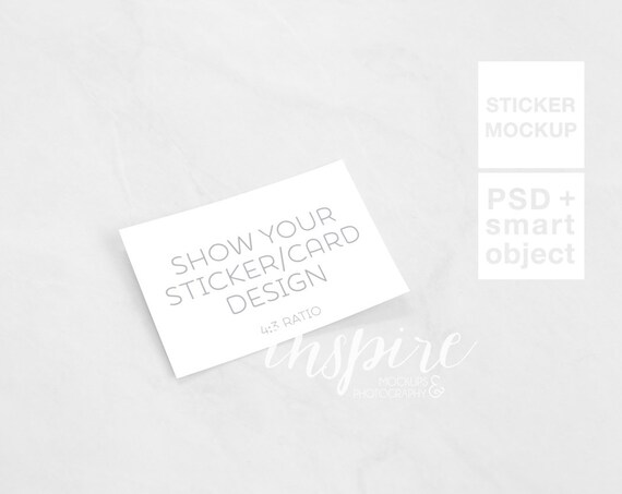 Download Free Rectangle Sticker Mockup Minimalist Styled Stock Photography For (PSD) - Download Free ...