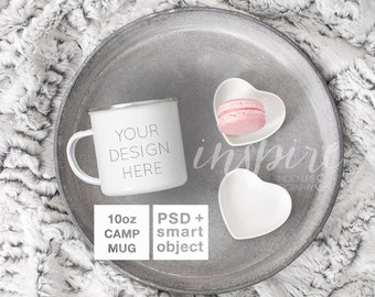 Download 10oz Camp Mug Mockup Psd Smart Object Soft Fur Background Image Styled Stock For Social Media Product Mockups Template Mockup Free 150 Packaging Psd Mockups Best New Templates PSD Mockup Templates