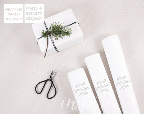 Wrappin Paper Mockup Psd  Smart Object Layer