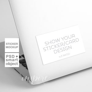 Square Sticker Mockup Laptop Styled Stock Photography For Etsy