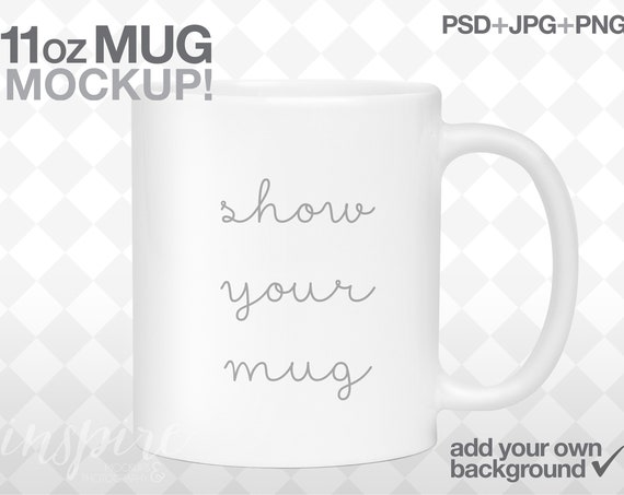 11oz Ceramic Mug Mockup Add Your Own Background