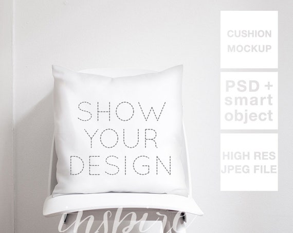 Square Cushion Mockup Psd Smart Object White Square Cushion Mockup Psd Smart Object White
