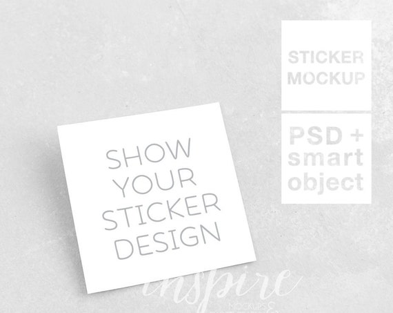 Download Square Sticker Mockup Minimalist Styled Stock Photography ...