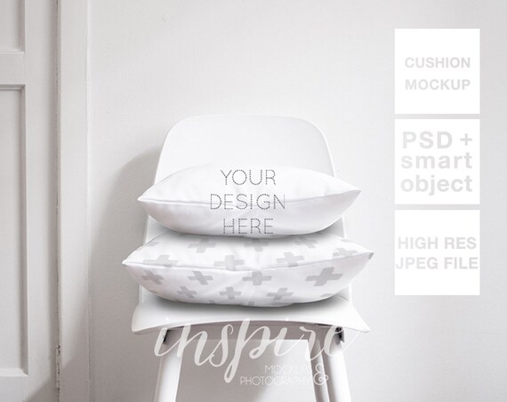 Square Cushions Mockup Psd Smart Object White