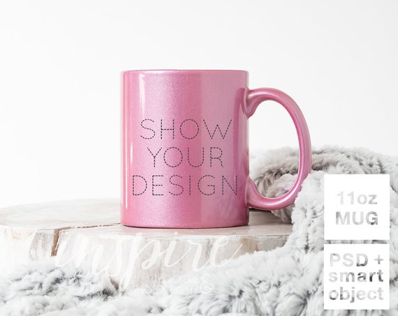 Download Sparkling Pink Pearl 11oz Mug Mockup Psd Smart 678 Free 3d Mockups