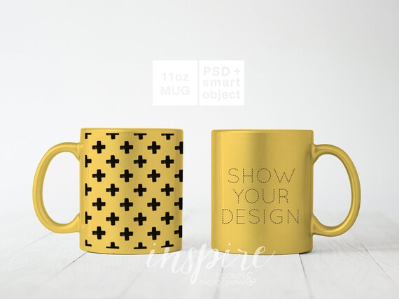 Download Double Sparkling Gold Pearl 11oz Mug Mockup Psd Free Packaging Mockup Vectors Photos And Psd Files PSD Mockup Templates