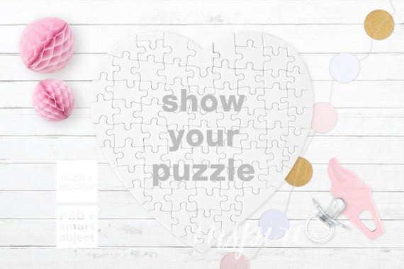 Download Free Heart Puzzle Mockup Psd Smart Object Girly Psd 30229 Free T Shirt Mockups High Quality For Clothing Brands Print Shops PSD Mockup Templates