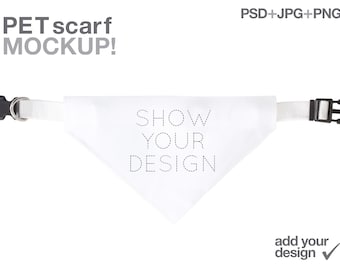 Download Free Pet Scarf With Collar Mockup Psd Smart Object Add Your Own PSD Mockup Template