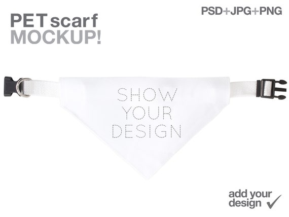 Pet Scarf With Collar Mockup Psd Smart Object