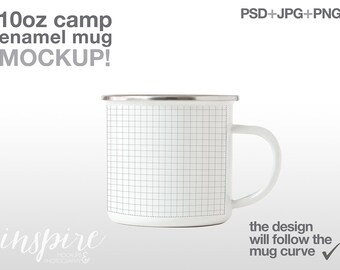 Download 10oz Camp Mug Mockup Add Your Own Background Product Mockup Psd With Smart Object Template Design Show Your Design Enamel Mug Free 150 Packaging Psd Mockups Best New Templates PSD Mockup Templates