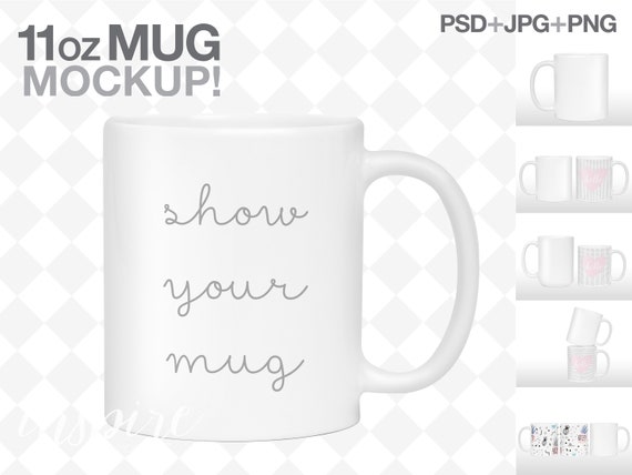 Download Free 11oz Ceramic Mug Mockup Bundle Add Your Own Voucher Mockup Psd Free Download PSD Mockup Template