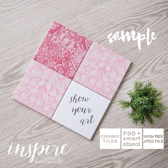 Art Tile Mockup Psd Smart Object Wood Art Tile Mockup Psd Smart Object Wood