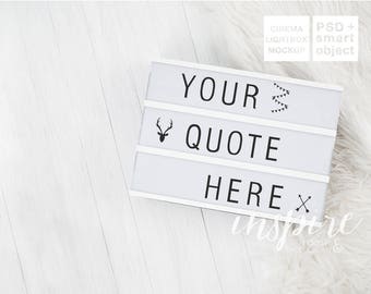 Download Free Cinema Lightbox Mockup Psd Smart Object Nordic Styled Stock Photography Cozy Fur And Minimalist Styled Lettering And Quotes Blog Best Templates Free Packaging Psd Mockups PSD Mockup Template