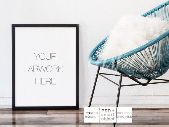 Big Black Frame Mockup Psd Smart Object