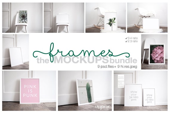 Nordic Styled Frame Mockup Bundle Styled Mockups