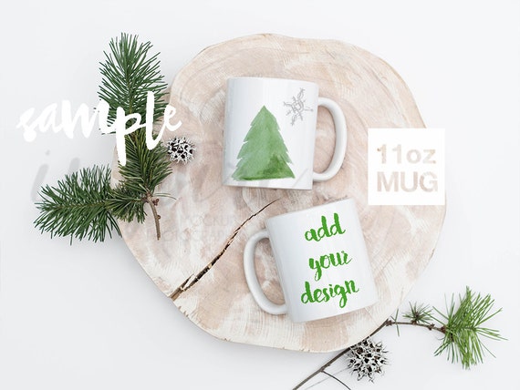 Two 11oz Ceramic Mugs Mockup Image Styled Stock Two 11oz Ceramic Mugs Mockup Image Styled Stock