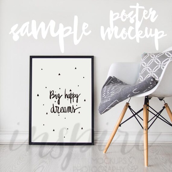 Big A2 Black Frame Mockup Psd Smart Object