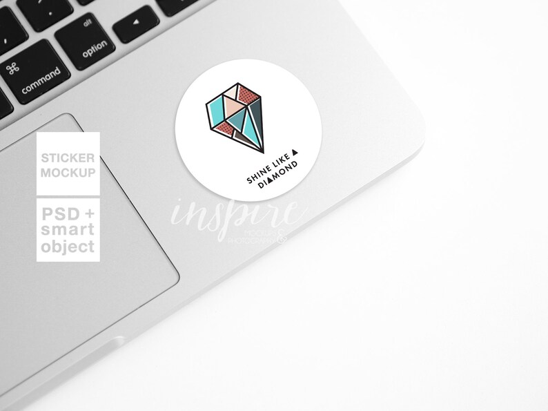 Download Round Sticker Mockup / Laptop Styled Stock Photography for | Etsy