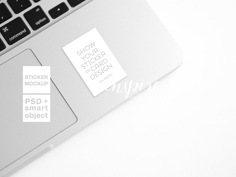 Download Rectangle Vinyl Decal Mockup / Laptop Styled Stock Photography | Etsy