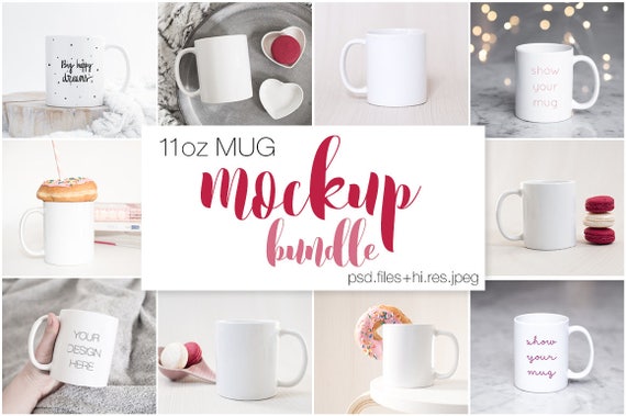 11oz Ceramic Mug Mockup Bundle Styled Mockups Minimalist Etsy