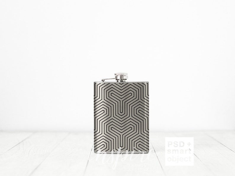 Download Stainless Steel Sublimation Hip Flask Mockup / PSD Smart | Etsy