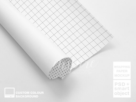 Download Gift Wrapping Paper Roll Mockup Psd Smart Object Layer Etsy