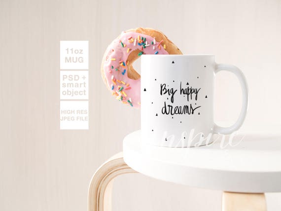 11oz Ceramic Mug Mockup Psd Smart Object Femenine And Etsy