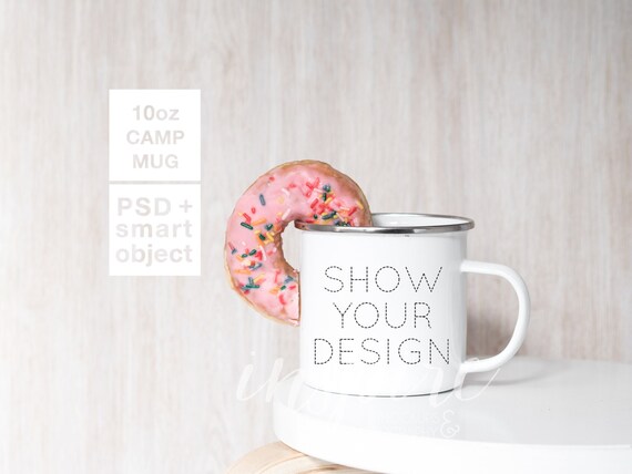 10oz Camp Mug Mockup Psd Smart Object Nordic Styled Stock Etsy