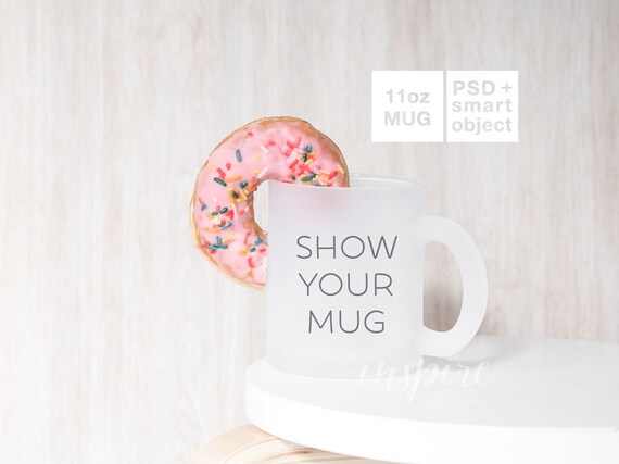Download 11oz Frosted Mug Mockup Psd Smart Object 11oz Glass Mug Etsy