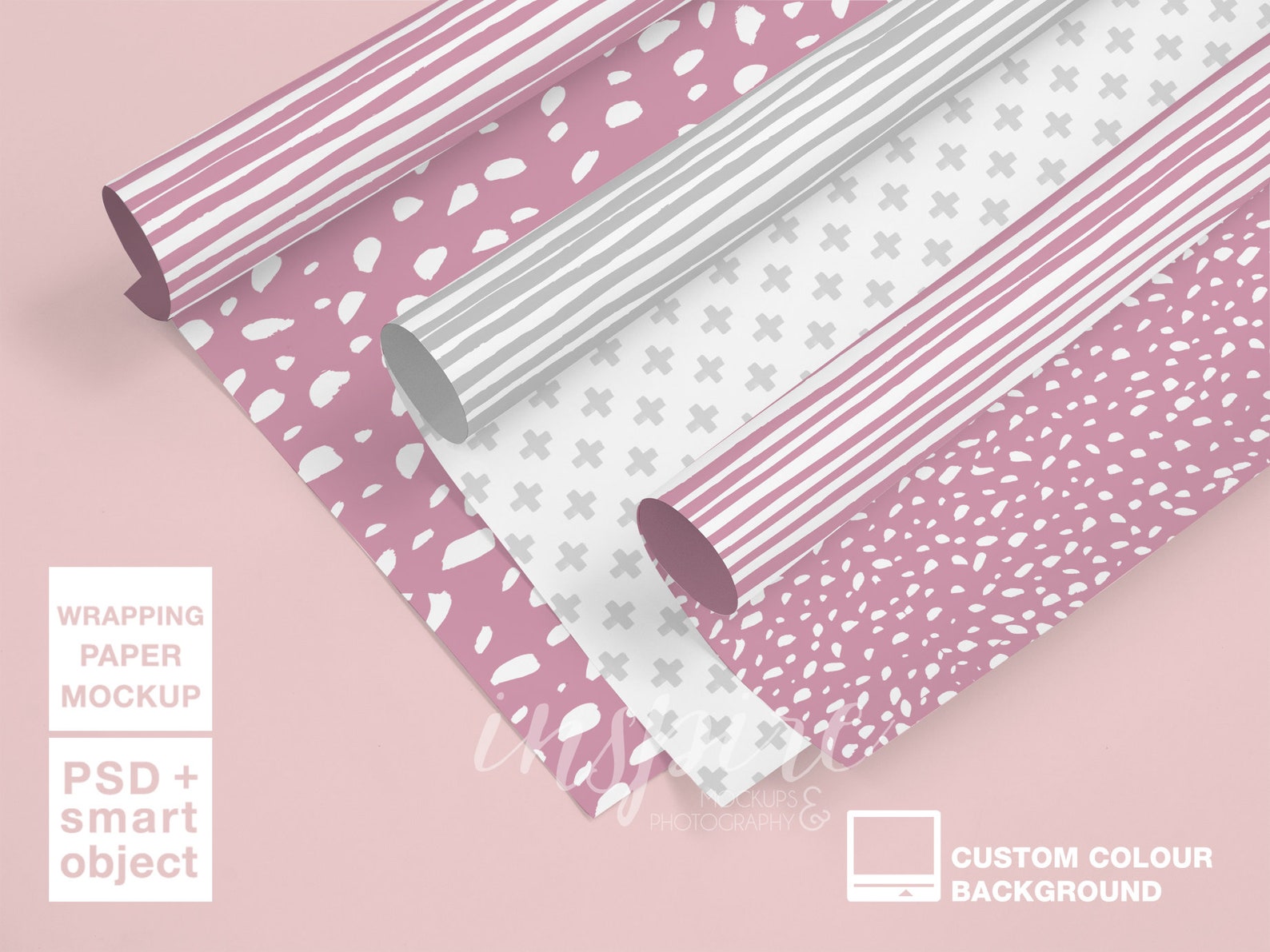Download Gift Wrapping Paper Roll Mockup / PSD Smart Object Layer / | Etsy