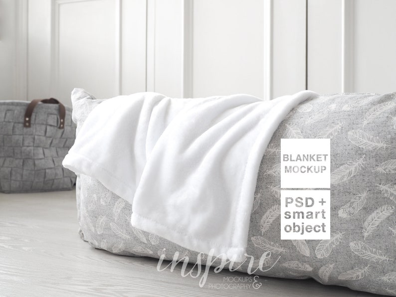 Download Minky Blanket Mockup / PSD Smart Object / Nordic Styled / | Etsy