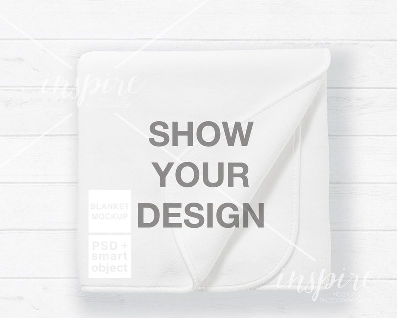 Download Folded Soft Fleece Blanket Styled Mockup / PSD Smart Object | Etsy