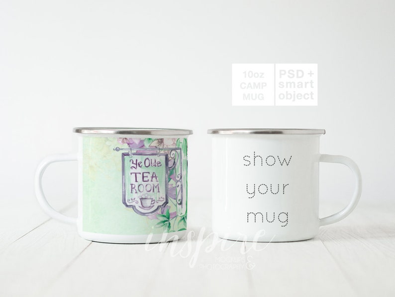 Download Double 10oz Camp Mug Mockup / PSD Smart Object / Minimalist | Etsy