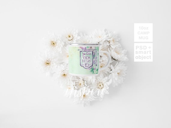 10oz Camp Mug Mockup Psd Smart Object Valentine S Day Etsy