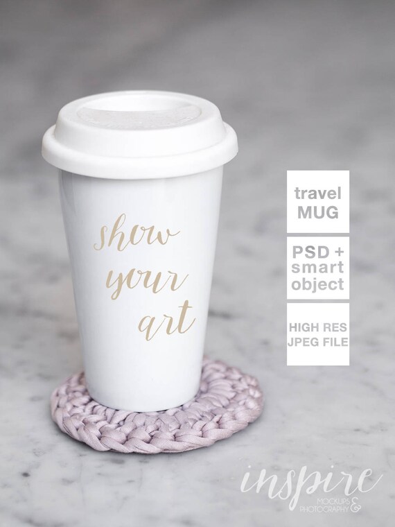 Travel Ceramic Mug Mockup Psd Smart Object Image Styled Etsy