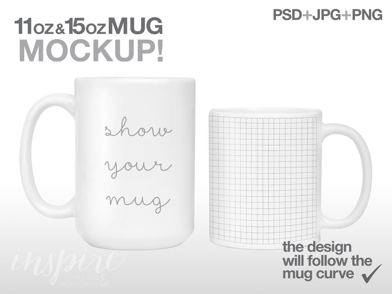 Download 11oz 15oz Ceramic Mug Mockup / PSD Smart Object ...