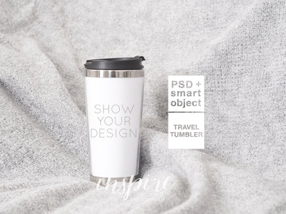 Download Travel Tumbler Mockup Psd Smart Object Insulated Tumbler Etsy