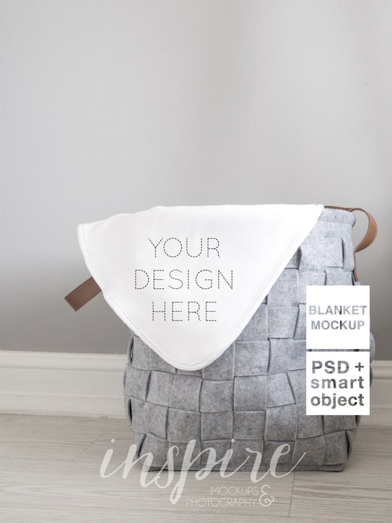 Download Soft Fleece Blanket Mockup Psd Smart Object Nordic Styled Etsy