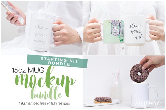 15oz Ceramic Mug Mockup Bundle Styled Mockups White Etsy