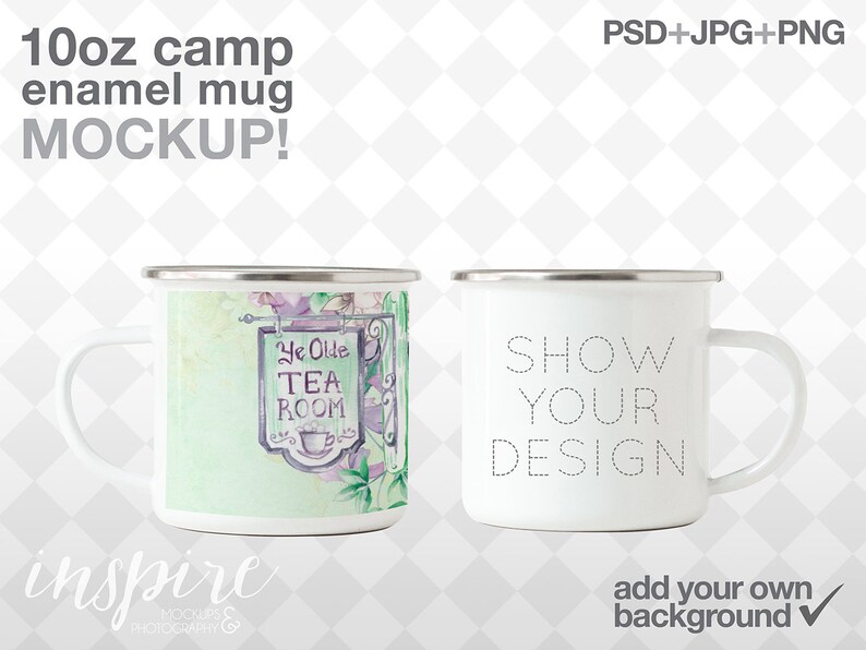Download 10oz Camp Mug Mockup / Add your own background / Sublimation | Etsy