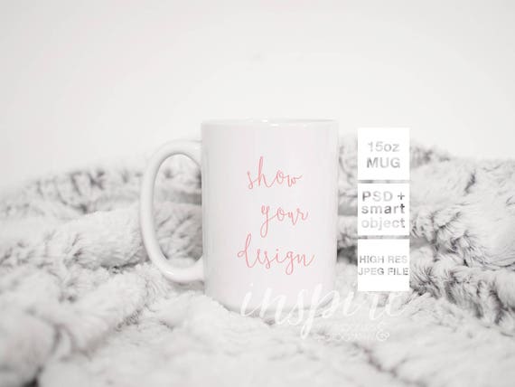 15oz Coffee Mug Mockup Psd Smart Object 15oz Ceramic Mug Etsy