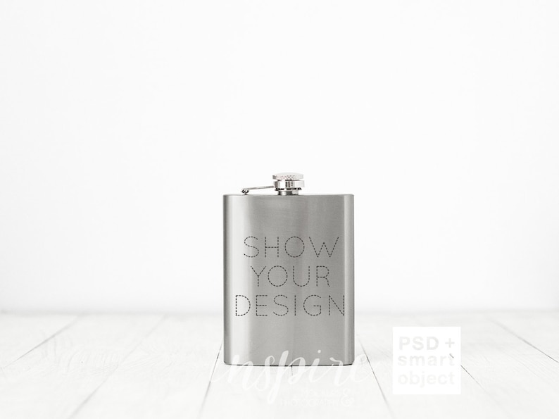 Download Stainless Steel Sublimation Hip Flask Mockup / PSD Smart ...