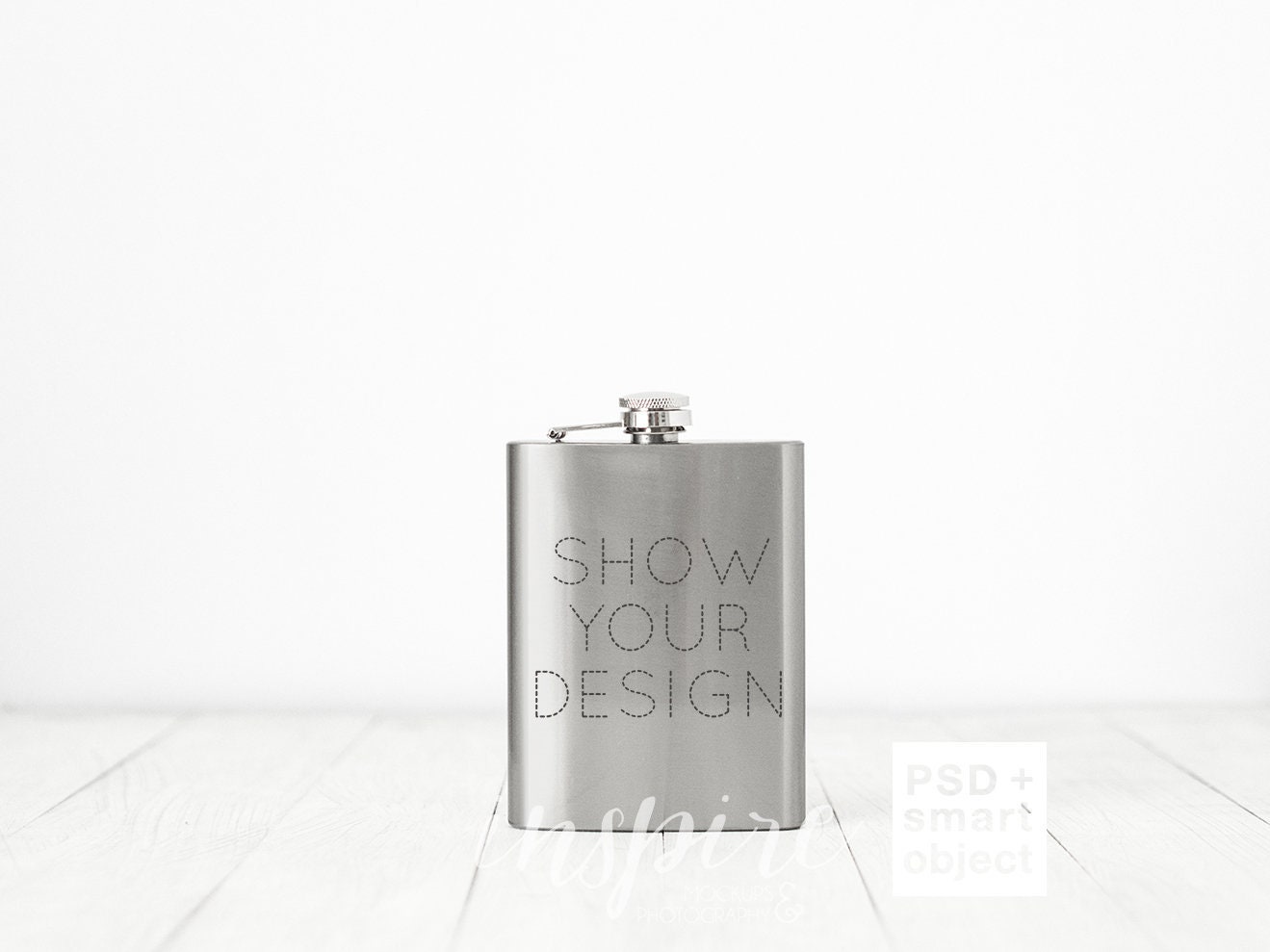 Download Stainless Steel Sublimation Hip Flask Mockup Psd Smart Etsy