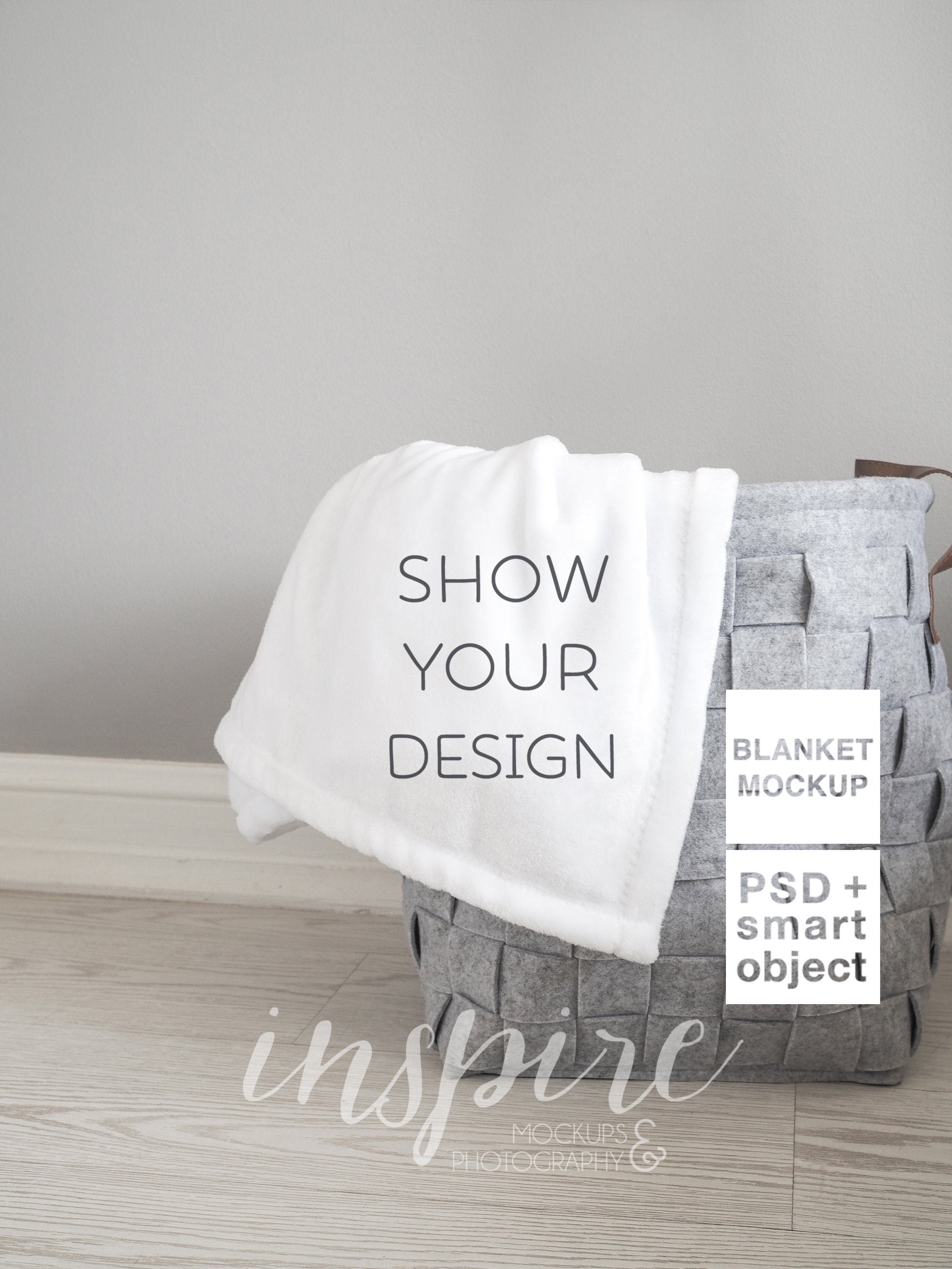 Download Minky Blanket Mockup Psd Smart Object Nordic Styled Etsy