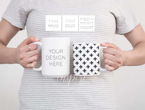 11oz 15oz Ceramic Mug Mockup Psd Smart Object Comparison Etsy