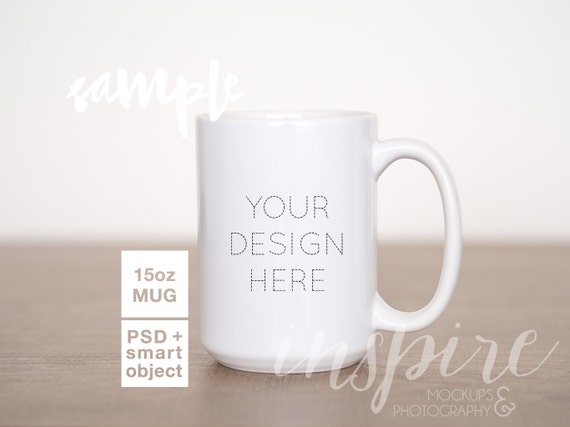 15oz Mug Mockup Psd Smart Object 11oz Ceramic Mug Etsy